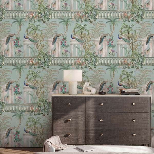 Peacock Garden Chinoiserie Wallpaper A141