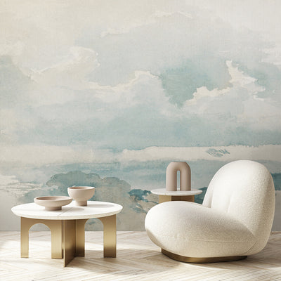 Vintage Coastal Landscape Wall Mural AM100