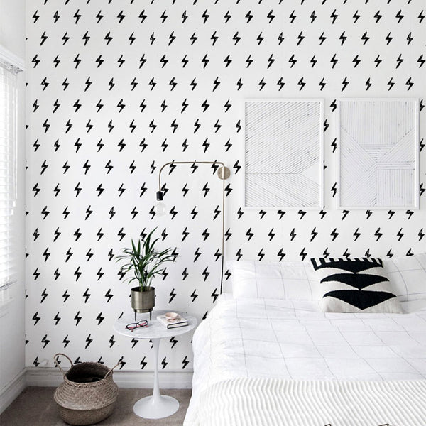 Sketch Small Lightning Wallpaper CC085 - CostaCover - Peel and stick Removable Wallpaper - Abstract - abstract wallpaper - bedroom interior