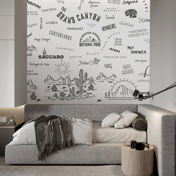 National Parks Wall Mural WM100 - CostaCover - Peel and stick Removable Wallpaper - 63 national parks - abstract wallpaper - accent wallpaper