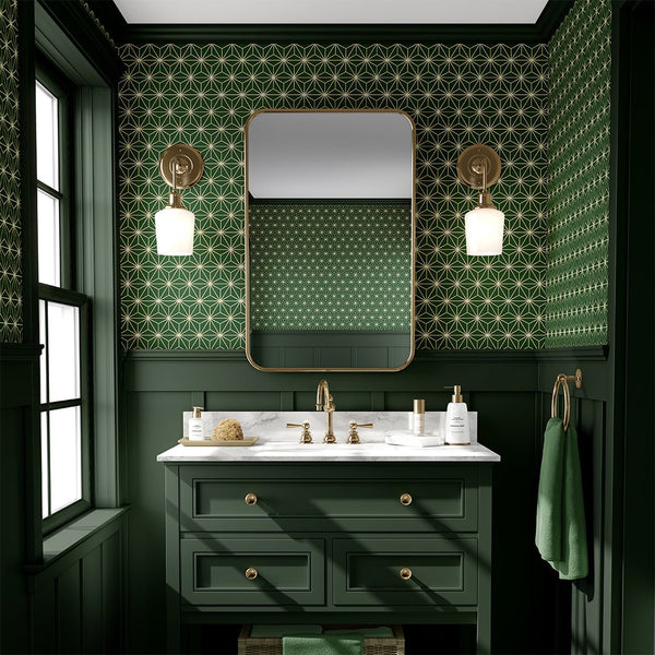 Green Beige Prism Wallpaper CC303 - CostaCover - Peel and stick Removable Wallpaper - Abstract - Abstract Labyrinth Lines - abstract lines