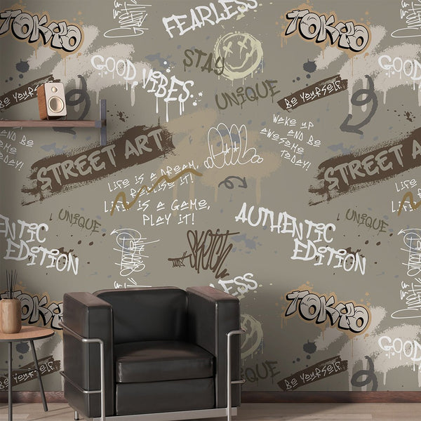 Graffiti Print for Teen Room Wall Mural CCM170 - CostaCover - Peel and stick Removable Wallpaper - Abstract - abstract mural - abstract paint