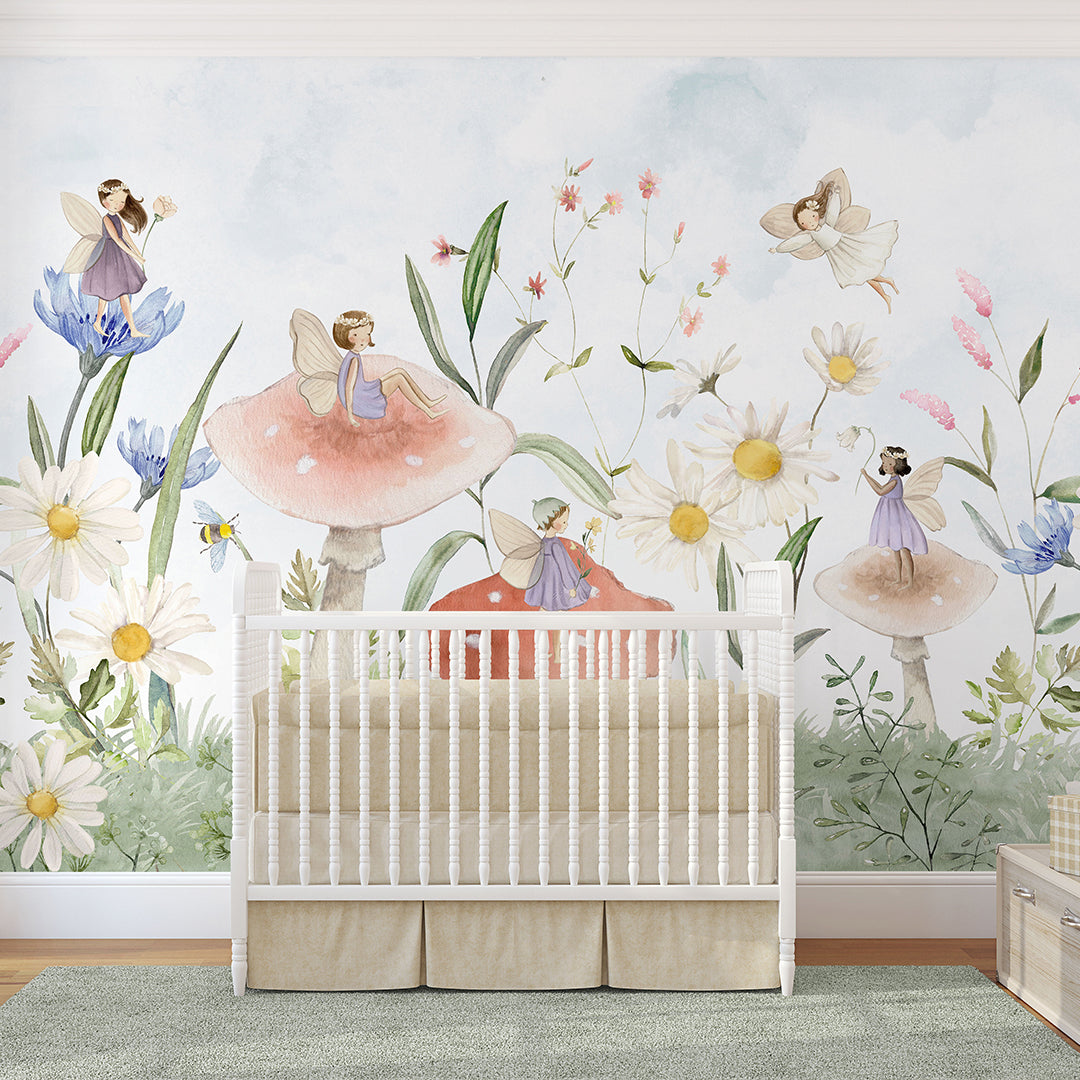Fairies and Mushrooms Wall Mural SM051