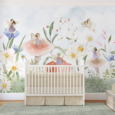 Fairies and Mushrooms Wall Mural SM051