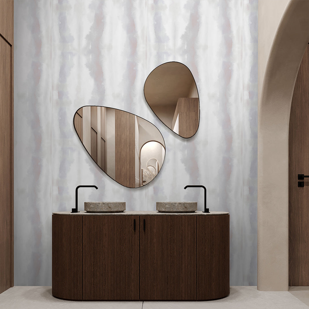 Neutral Watercolor Striped Wall Mural AM171