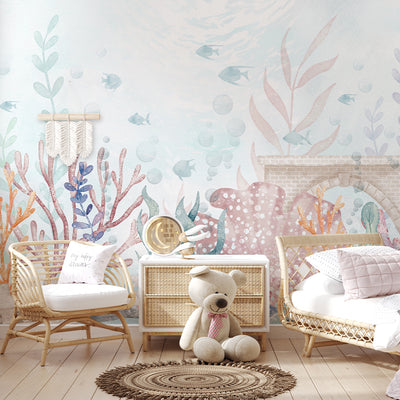 Colored Coral Wall Mural SM061