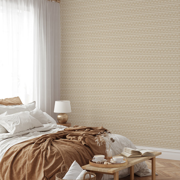 Warm Tan Geometric Wallpaper L075