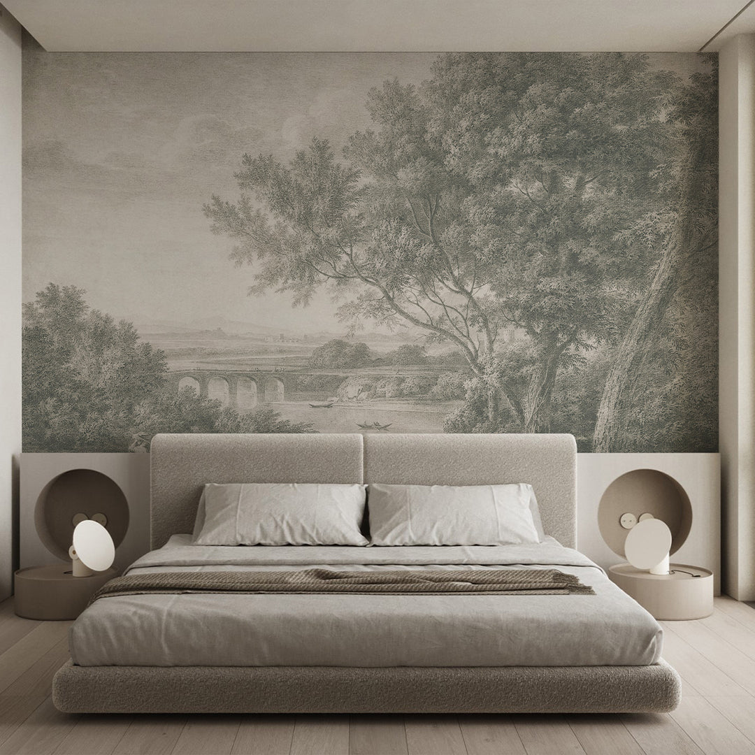 Rural Vintage Landscape Wall Mural AM084