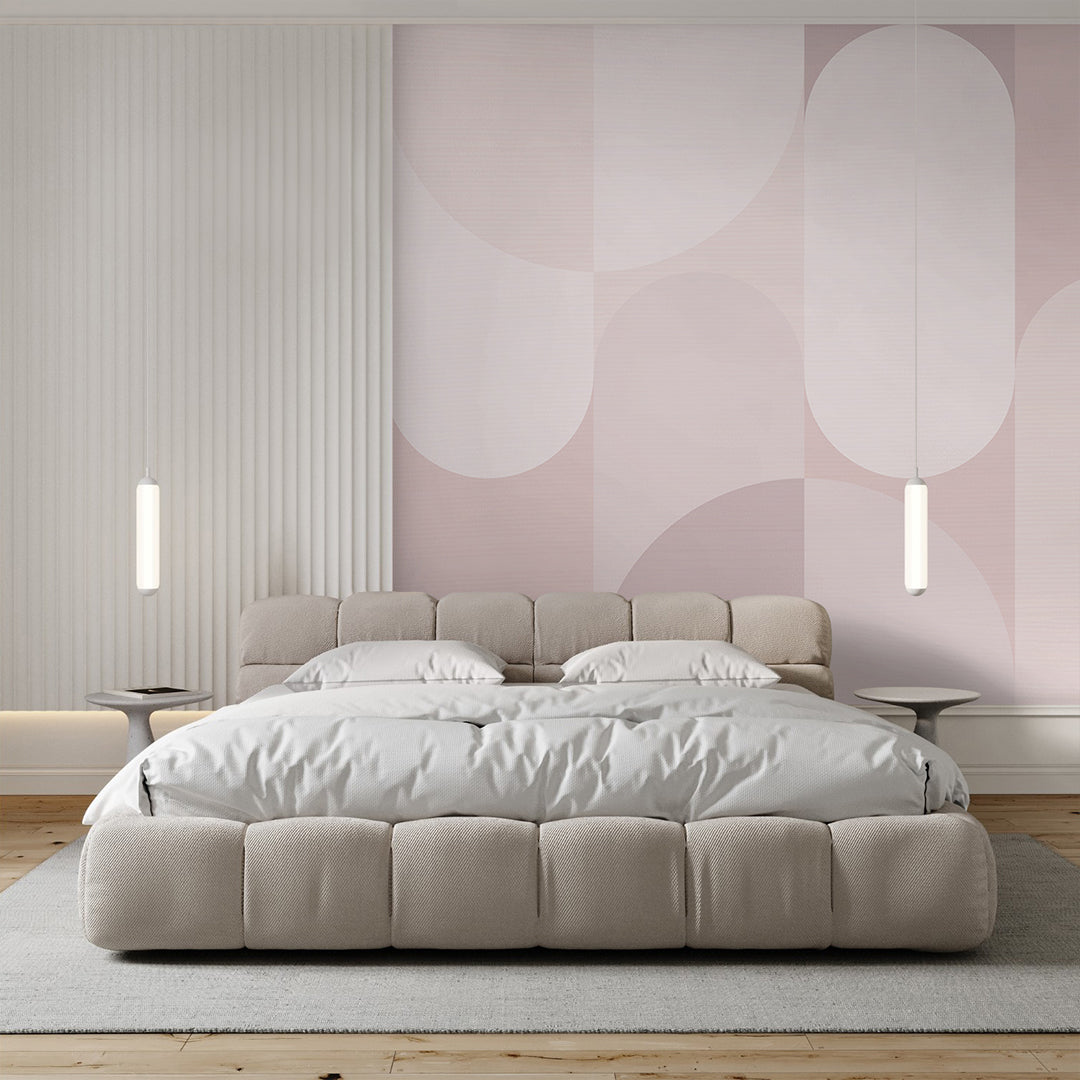 Abstract Pink Arches Wall Mural AM065
