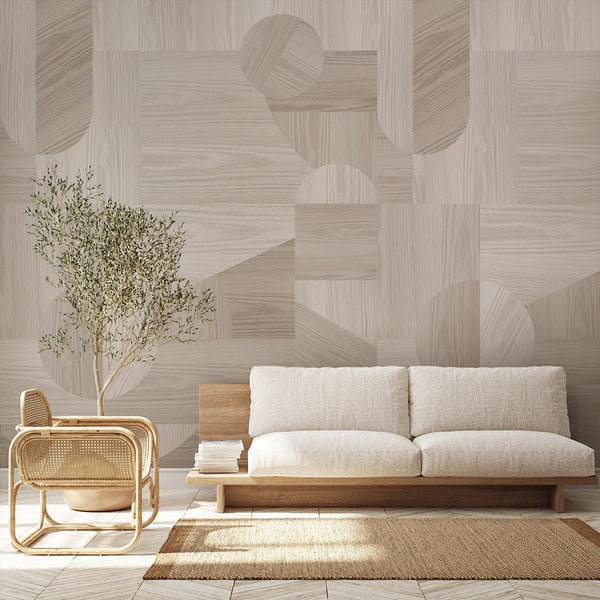 Light Oak Wood Texture Wall Mural AM096 - CostaCover - Peel and stick Removable Wallpaper - about walls - Abstract - abstract lines
