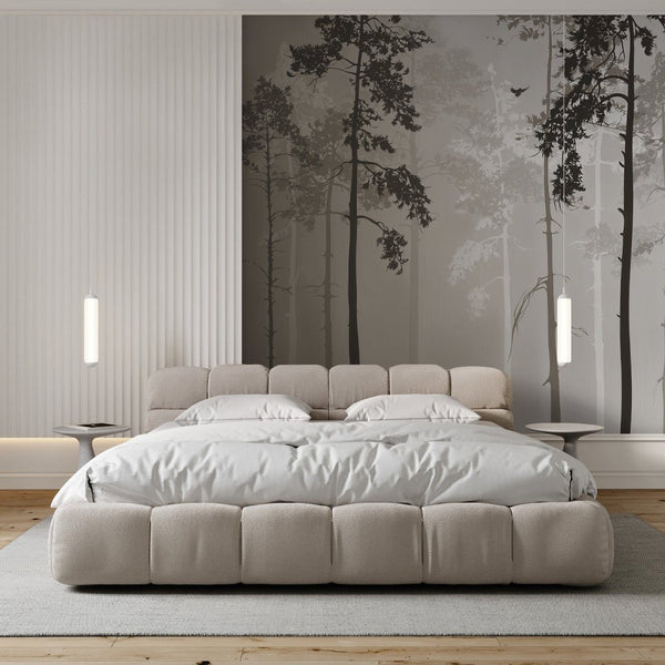 Abstract Foggy Forest Wall Mural AM067 - CostaCover - Peel and stick Removable Wallpaper - Abstract - abstract floral - abstract forest