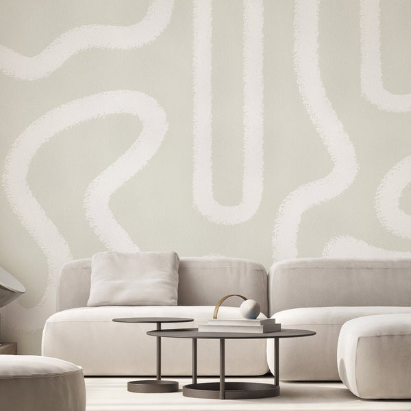 Light Pistachio Lines Wall Mural AM044 - CostaCover - Peel and stick Removable Wallpaper - about walls - Abstract - abstract lines