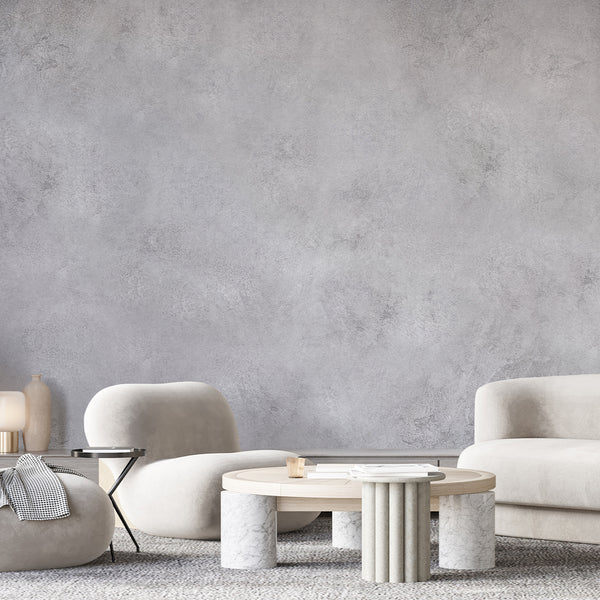 Gray Plaster Venetian Wall Mural AM070 - CostaCover-Peel and stick Removable Wallpaper-Abstract Plaster-abstract wallpaper-accent wallpaper