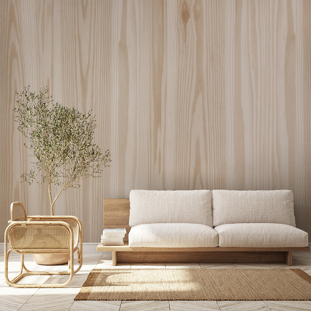 Japandi Wood Texture Wall Mural AM093