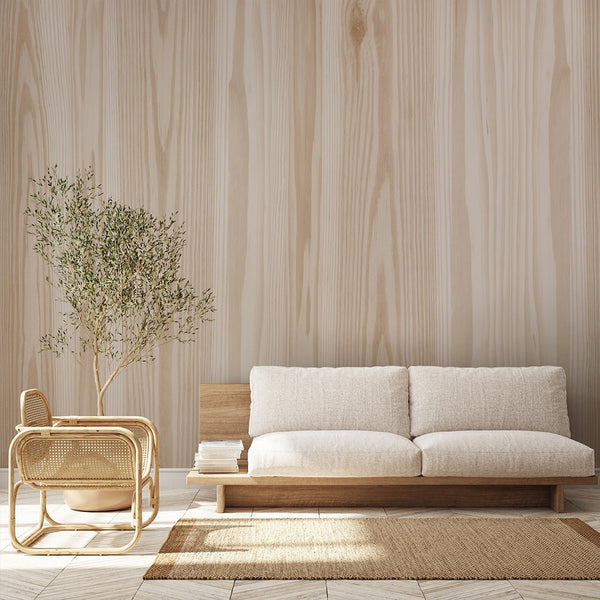Japandi Wood Texture Wall Mural AM093 - CostaCover - Peel and stick Removable Wallpaper - about walls - Abstract - Abstract Labyrinth Lines