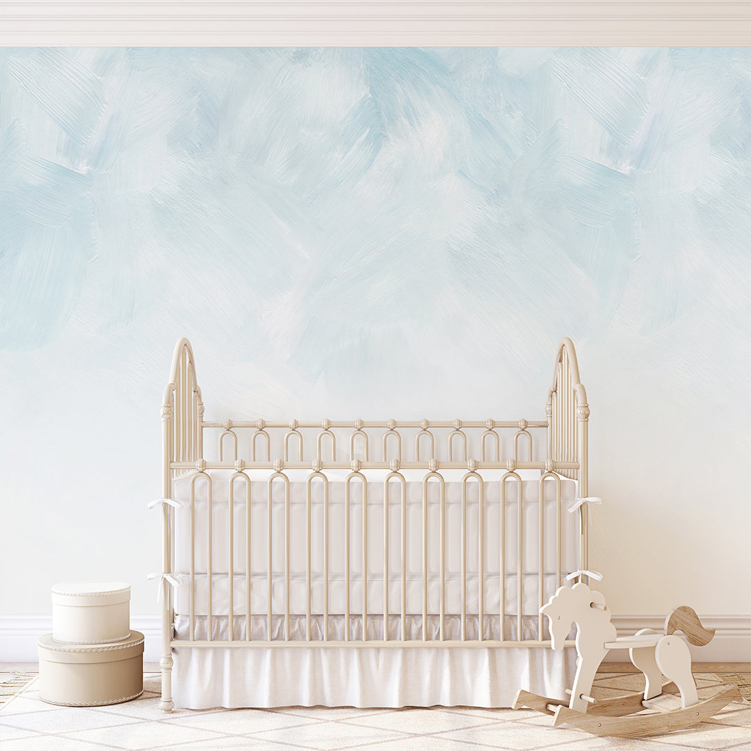 Blue Ombre Brushstroke Wall Mural WM104