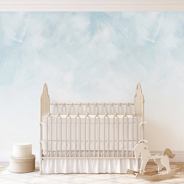 Blue Ombre Strokes Wall Mural WM104 - CostaCover - Peel and stick Removable Wallpaper - Abstract - abstract mural - abstract paint