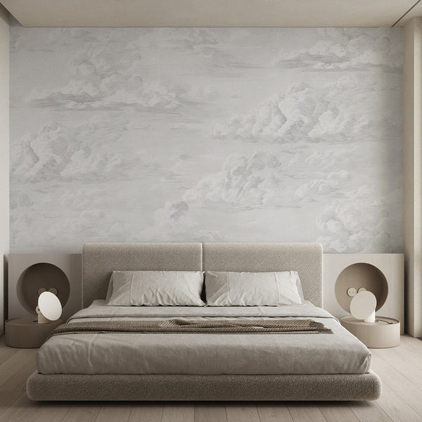 Gray Vintage Cloud Sky Wall Mural AM172