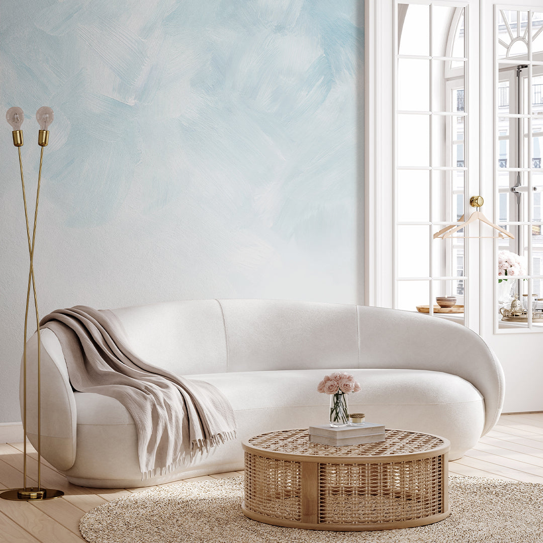 Blue Ombre Brushstroke Wall Mural WM104