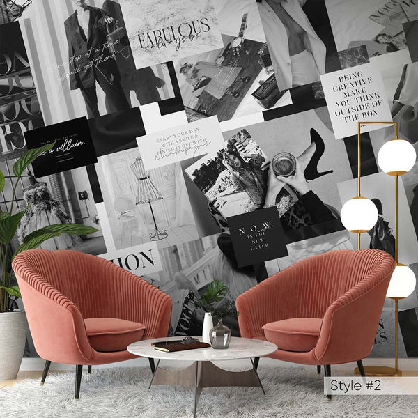 Fashion Style Wall Mural CCM174 - CostaCover - Peel and stick Removable Wallpaper - abstract wall art - abstract wallpaper - accent wallpaper