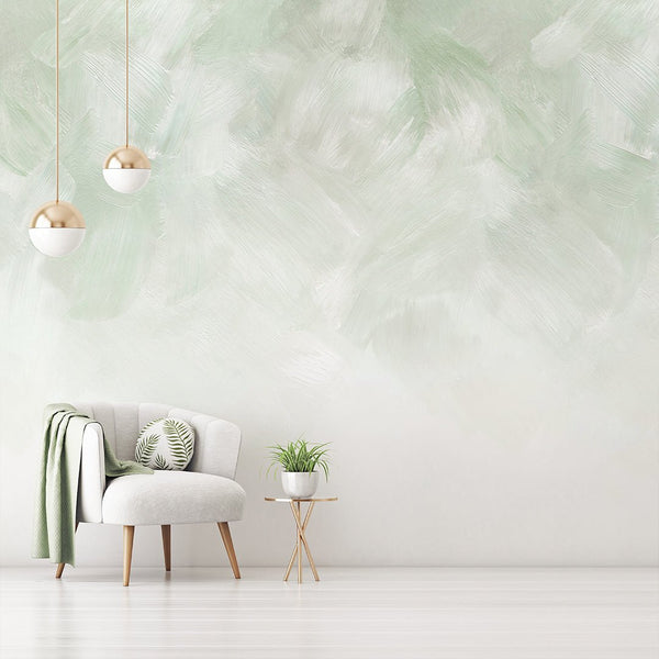 Green Ombre Strokes Wall Mural WM105 - CostaCover - Peel and stick Removable Wallpaper - abstract wall art - abstract wallpaper - accent wallpaper