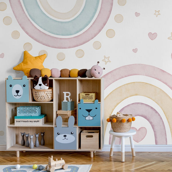Magical Rainbows Wall Mural AM130 - CostaCover-Peel and stick Removable Wallpaper-accent wallpaper-adhesive wallpaper-baby bedroom