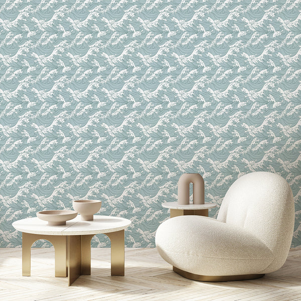 Japanese Aqua Mint Wallpaper A112