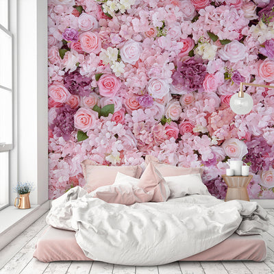 Roses and Hydrangea Bouquet Wall Mural CCM164