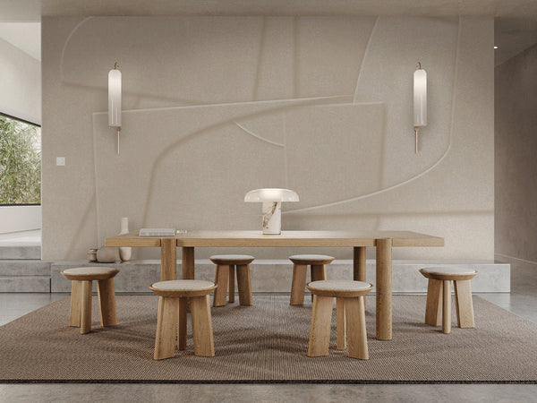 Japandi Beige Shapes Wall Mural AM091 - CostaCover - Peel and stick Removable Wallpaper - about walls - Abstract - abstract arches