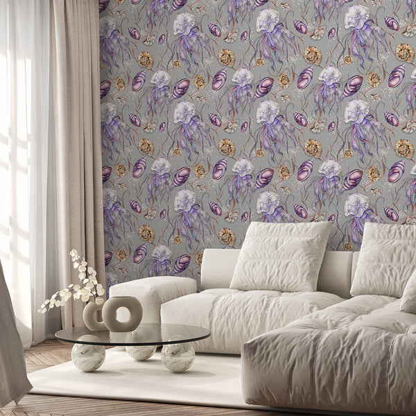 Purple Jellyfish Wallpaper A115