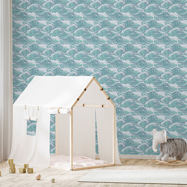 Japanese Ocean Wave Wallpaper A102