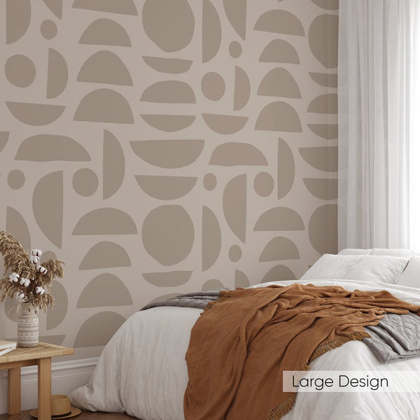 Brown & Beige Stones Wallpaper W031 - CostaCover - Peel and stick Removable Wallpaper - Abstract - abstract lines - abstract wall art