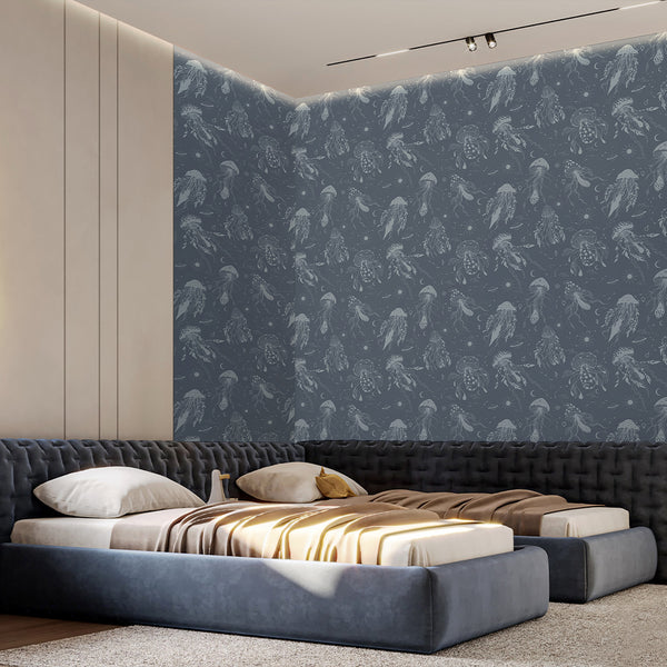 Blue Celestial Jellyfish Wallpaper A118