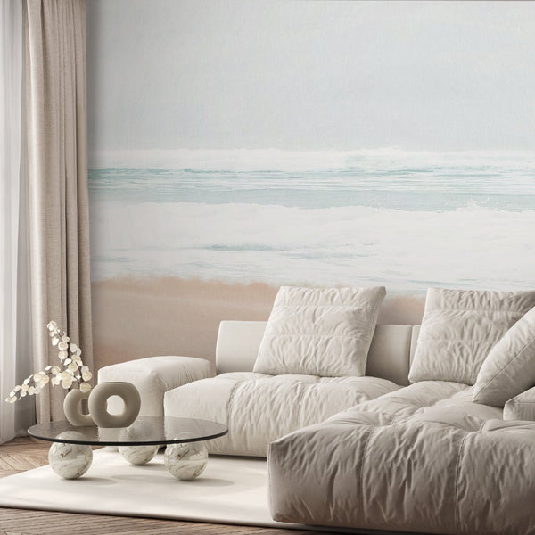 Pastel Seascape Wall Mural AM157 - CostaCover-Peel and stick Removable Wallpaper-abstract wallpaper-accent wallpaper-adhesive wallpaper