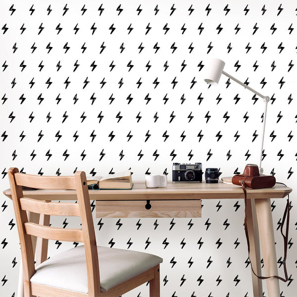 Sketch Small Lightning Wallpaper CC085 - CostaCover - Peel and stick Removable Wallpaper - Abstract - abstract wallpaper - bedroom interior