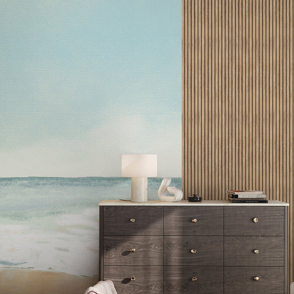 Pastel Painting Seascape Wall Mural AM160 - CostaCover-Peel and stick Removable Wallpaper-accent wallpaper-adhesive wallpaper-bathroom wallpaper
