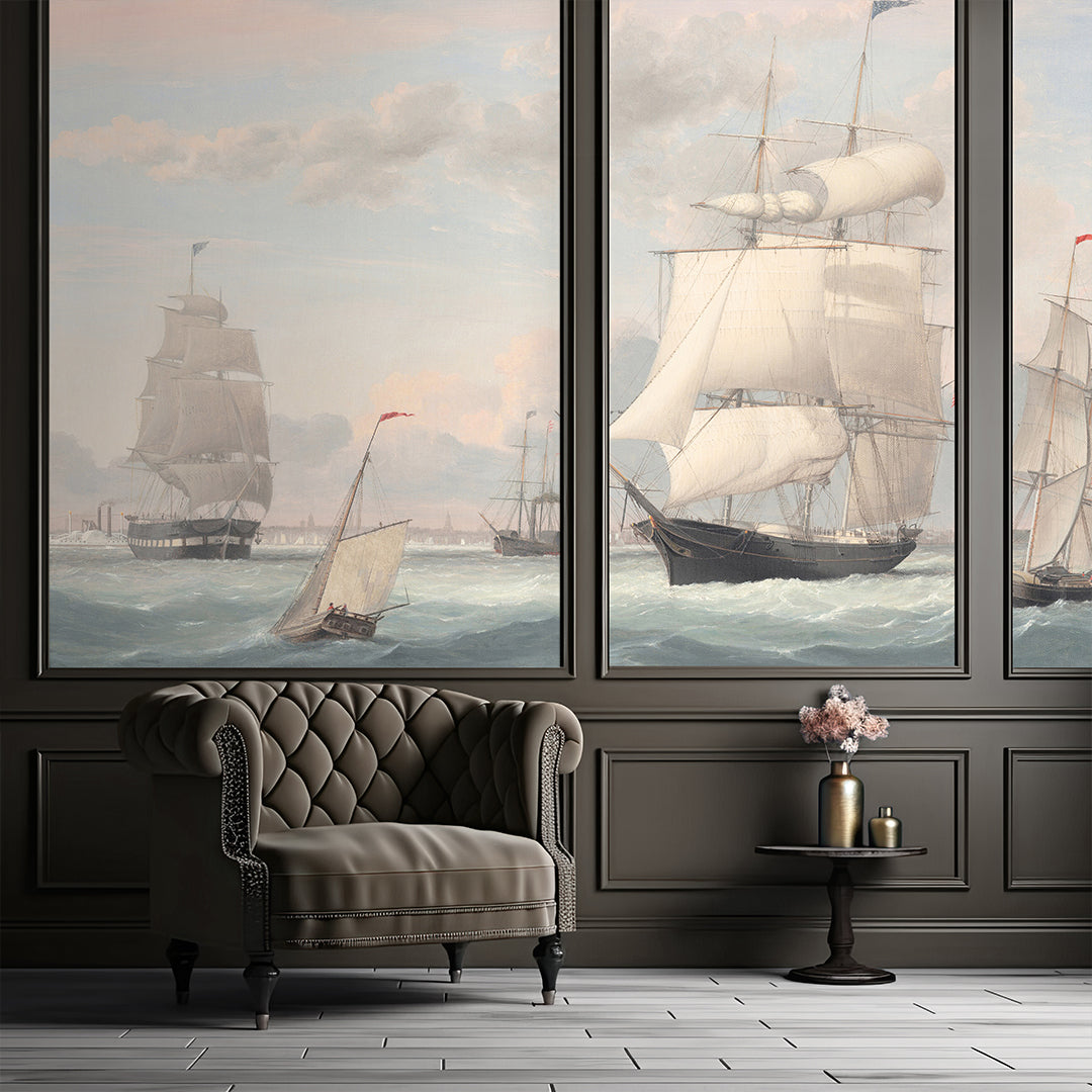 Vintage Sailboats Wall Mural AM162