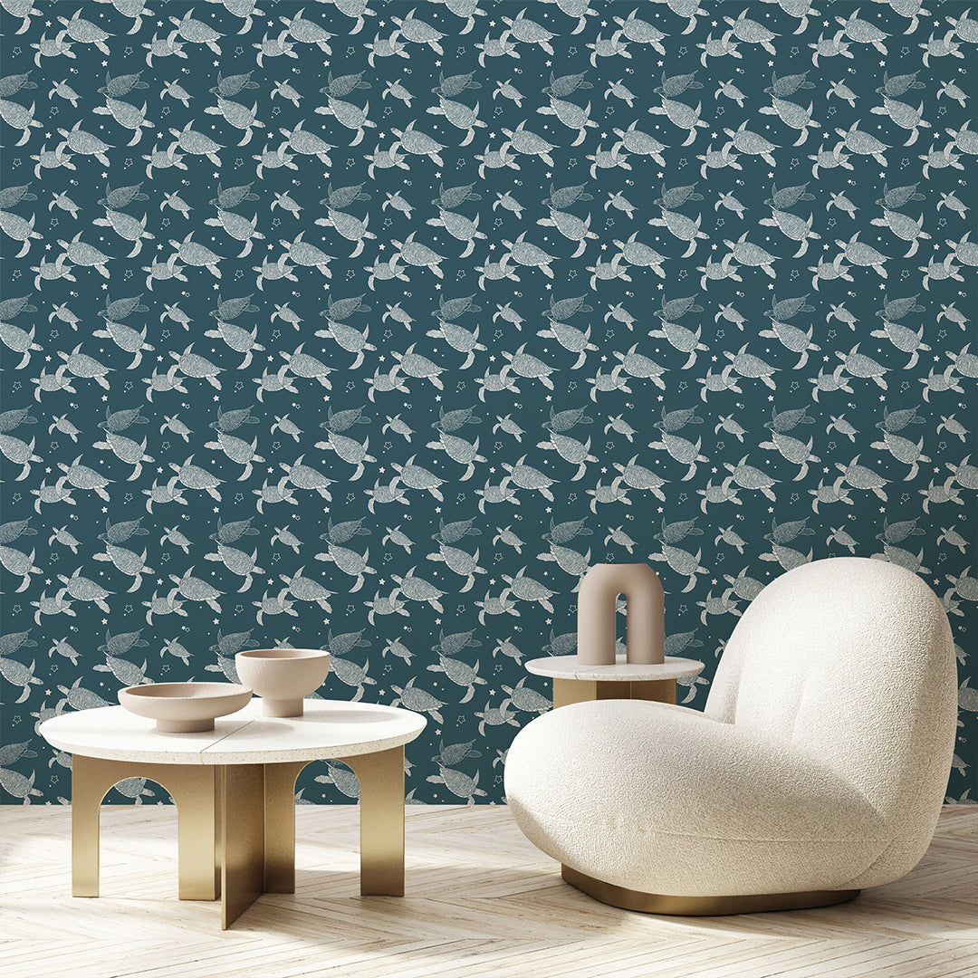 Blue Sea Turtle Wallpaper A119