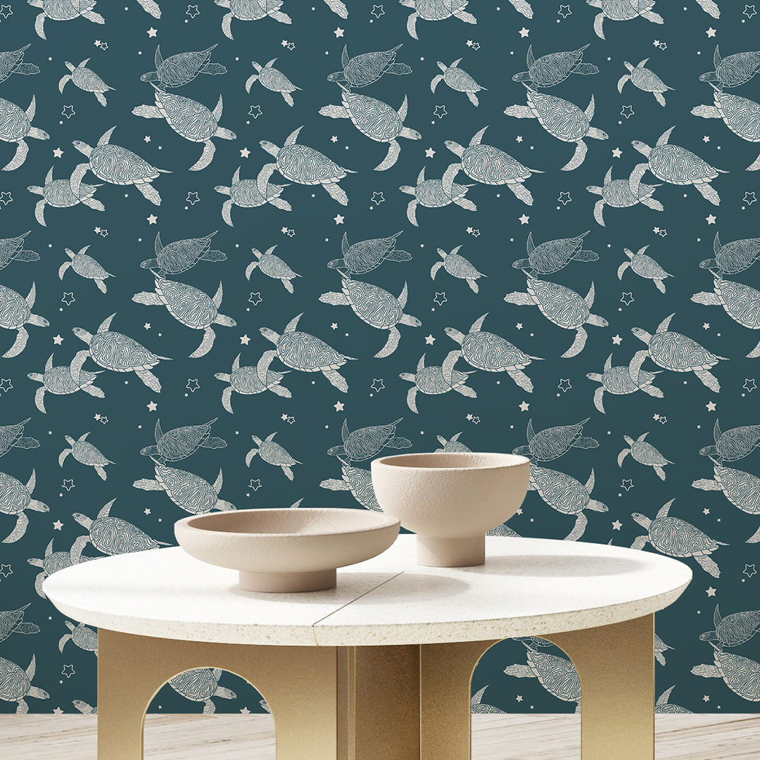 Blue Sea Turtle Wallpaper A119