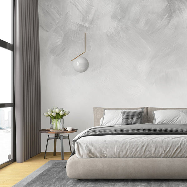 Gray Ombre Strokes Wall Mural WM106 - CostaCover - Peel and stick Removable Wallpaper - Abstract - abstract mural - abstract paint