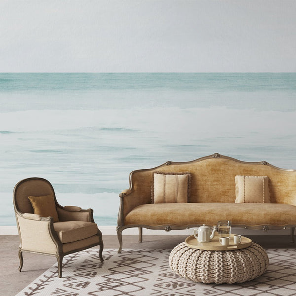 Pastel Ocean View Wall Mural AM167 - CostaCover-Peel and stick Removable Wallpaper-abstract wallpaper-accent wallpaper-adhesive wallpaper