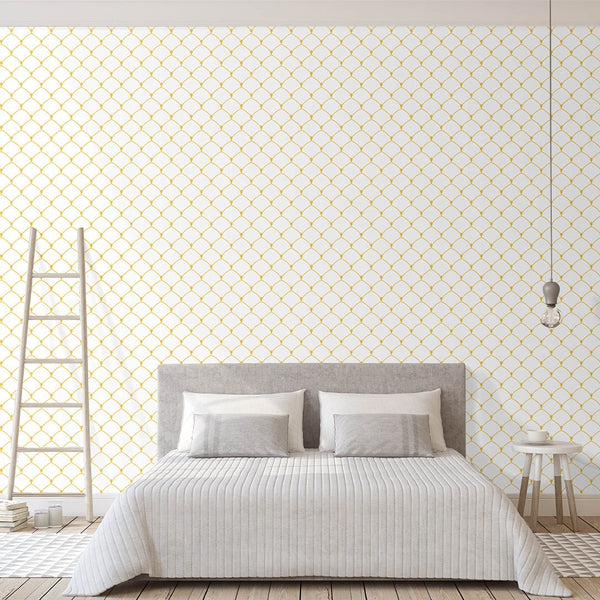 Gold Art Deco Scales Wallpaper CC129 - CostaCover - Peel and stick Removable Wallpaper - adhesive wallpaper - art deco - art deco style