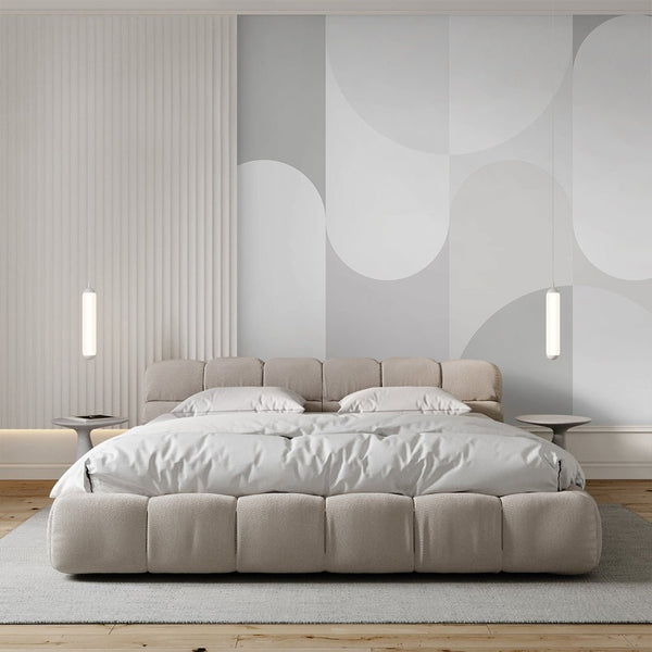 Abstract Light Gray Arches Wall Mural AM063 - CostaCover - Peel and stick Removable Wallpaper - about walls - Abstract - Abstract Arch