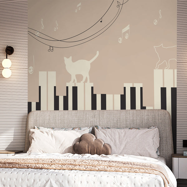 Music Cats Piano Keys Wall Mural SM101