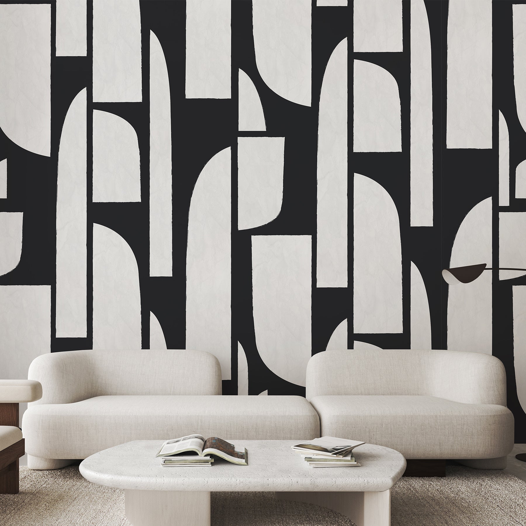 Bw Shapes SaleCCM160 B&W Shapes Wall Mural – CostaCover