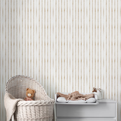 Beige Stripes Wallpaper S115