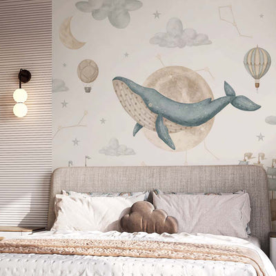 Whale Moon Sky Cloud Wall Mural SM006