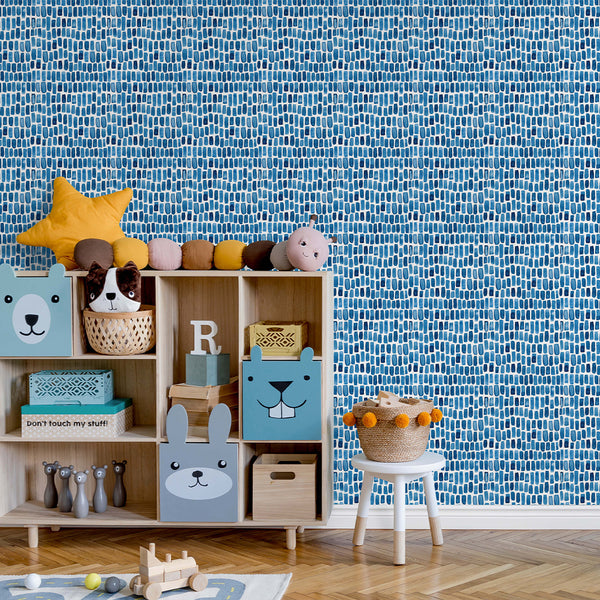 Blue Brushstroke Wallpaper A106