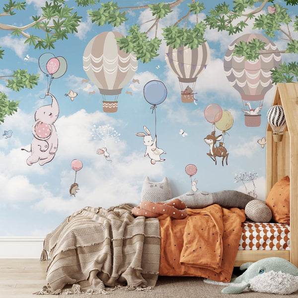 Cute Animals & Forest Wall Mural CCM156 - CostaCover - Peel and stick Removable Wallpaper - abstract wall art - abstract wallpaper - adhesive wallpaper
