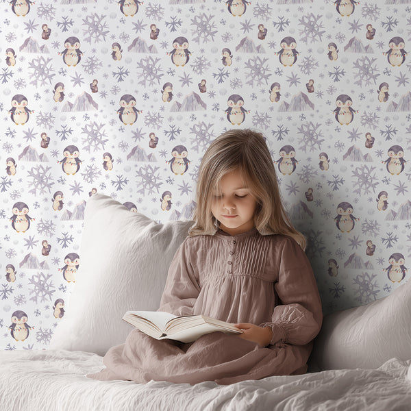 Penguin Nursery Wallpaper L140